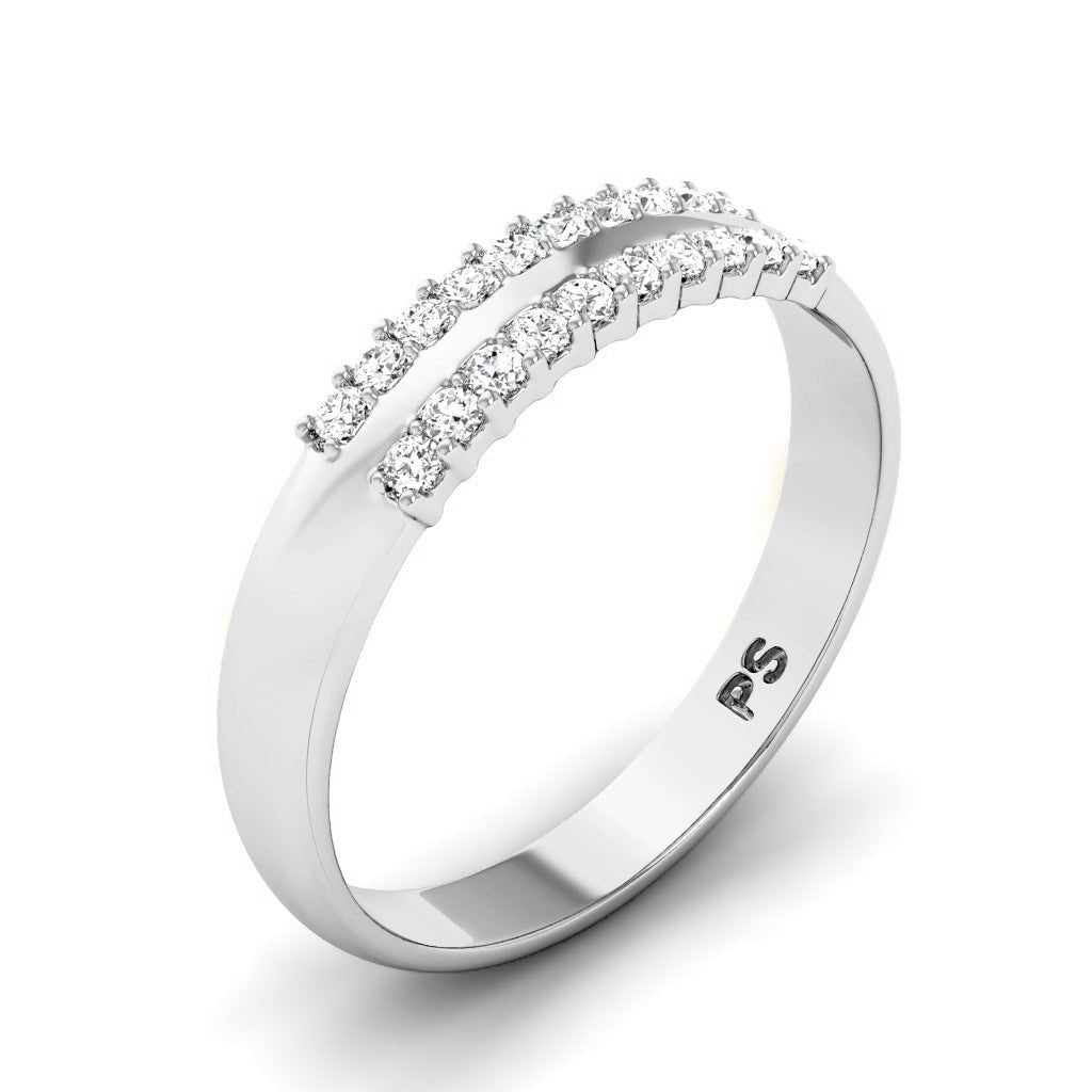 0.25 CT Round Cut Lab Grown Diamonds - Wedding Band - Primestyle.com