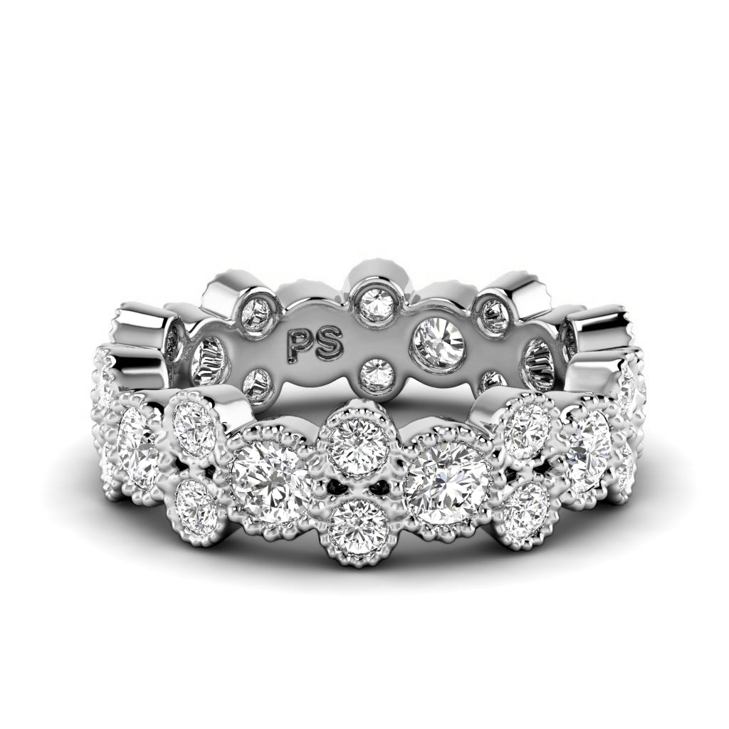 1.70 CT Round Cut Lab Grown Diamonds - Eternity Ring