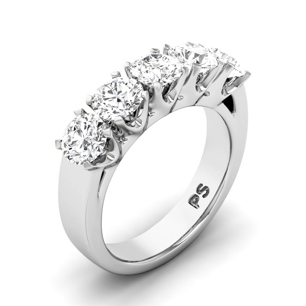 1.50 CT Round Cut Lab Grown Diamonds - Wedding Band
