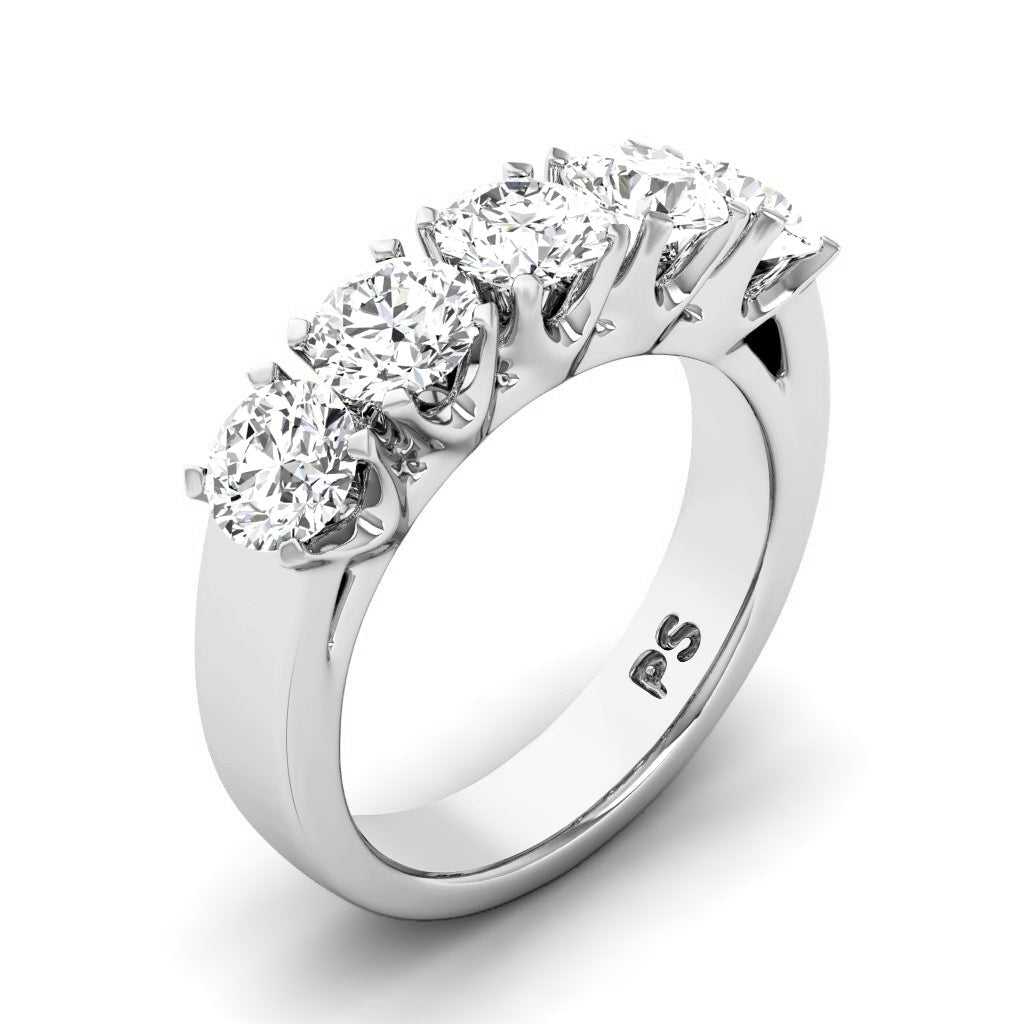 1.50 CT Round Cut Lab Grown Diamonds - Wedding Band - Primestyle.com
