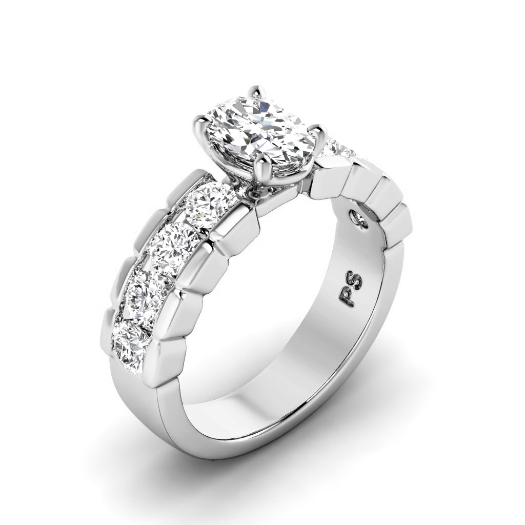 1.40-2.55 CT Round & Oval Cut Diamonds - Engagement Ring