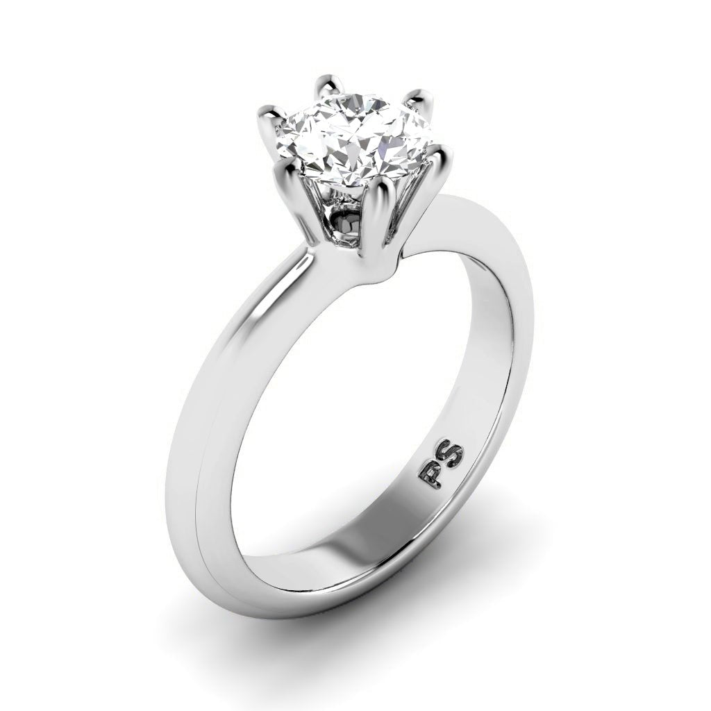 0.50-6.00 CT Round Cut Diamonds - Solitaire Rings