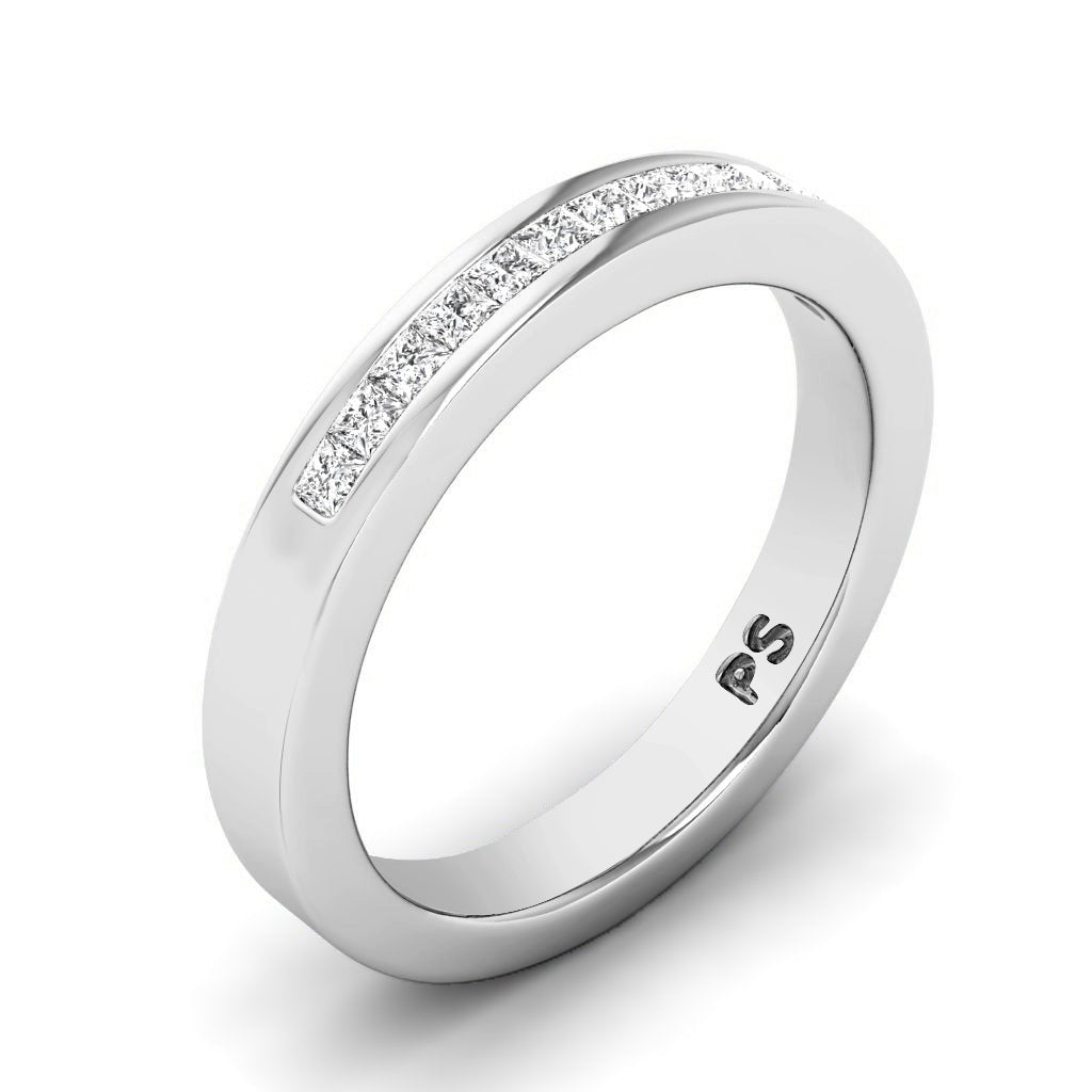 0.25 CT Princess Cut Lab Grown Diamonds - Wedding Band - Primestyle.com