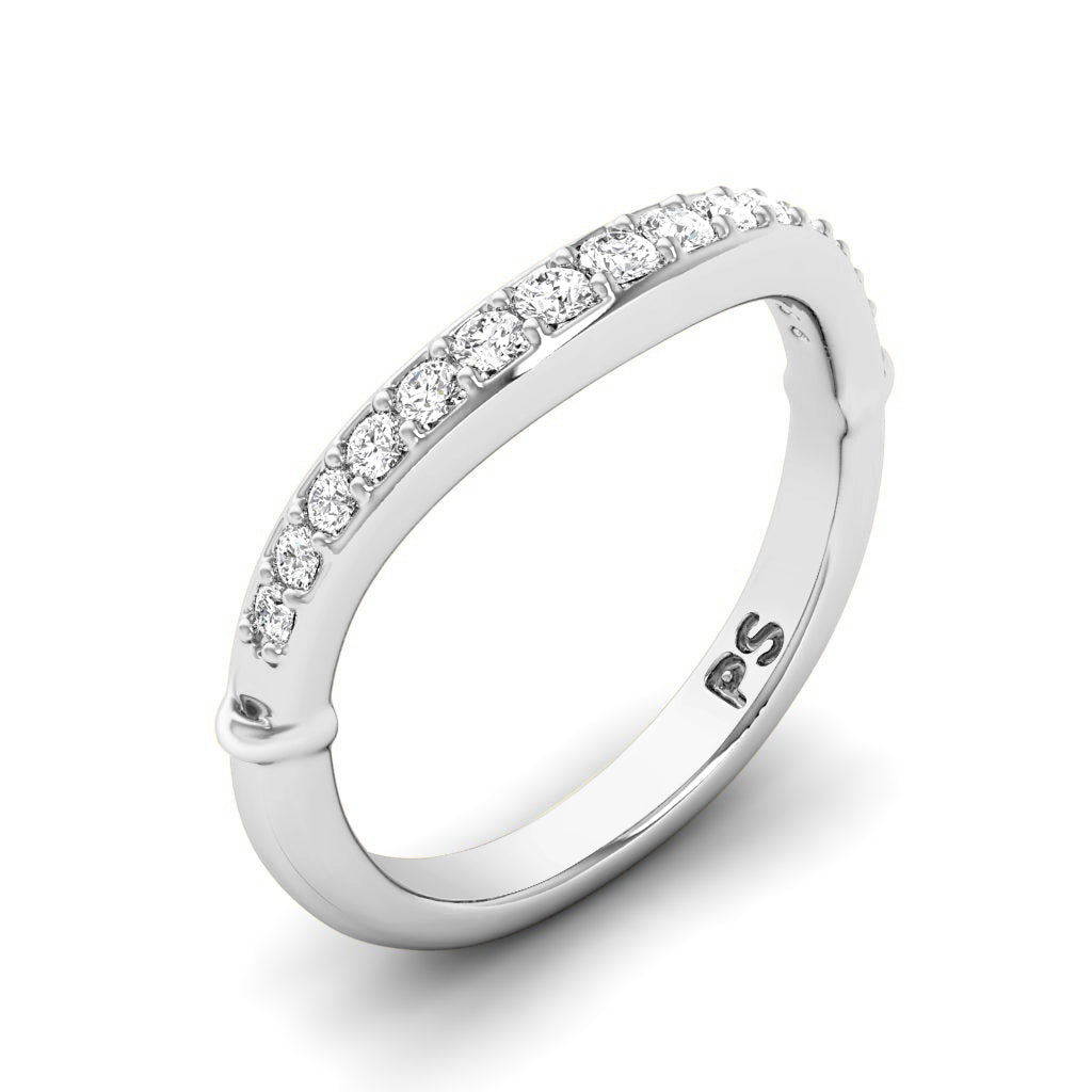 0.20 CT Round Cut Lab Grown Diamonds - Wedding Band