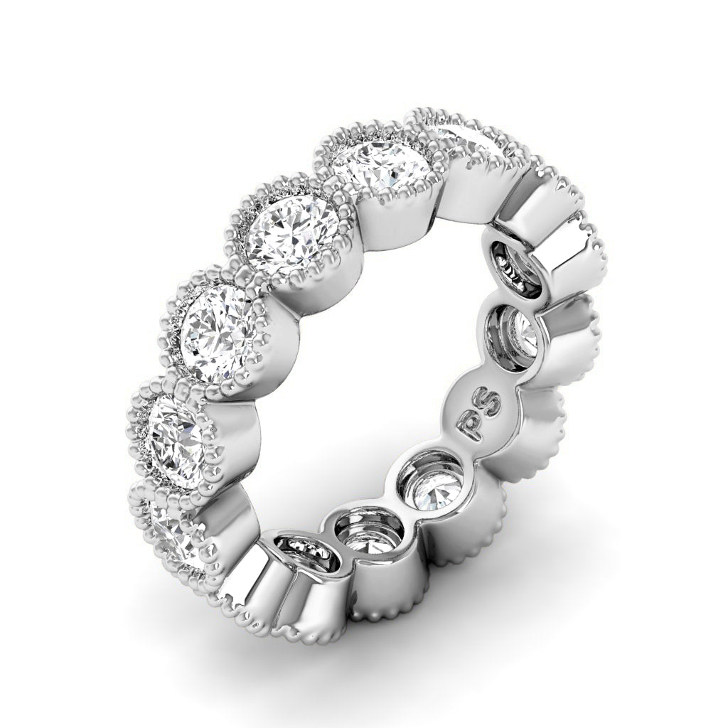 1.50-5.00 CT Round Cut Natural Diamonds - Eternity Rings