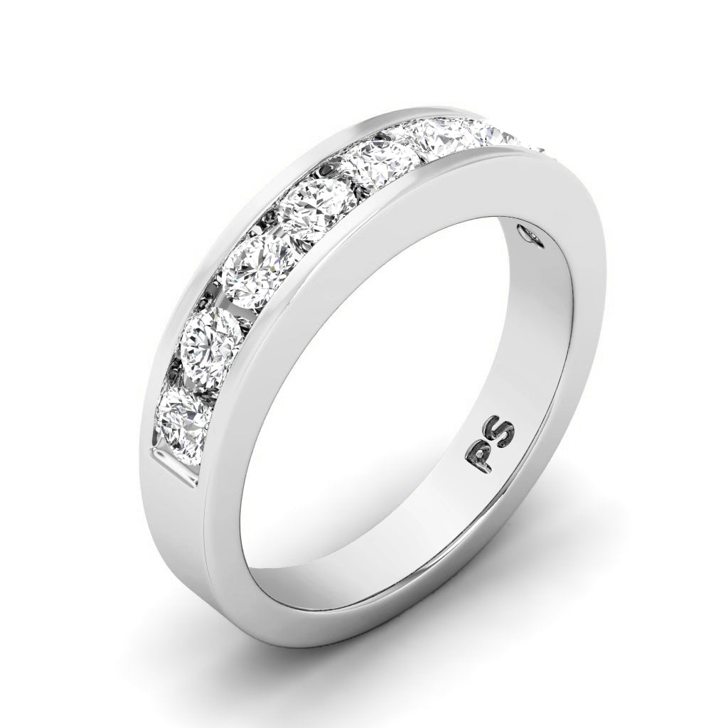 0.80 CT Round Cut Natural Diamonds - Wedding Band