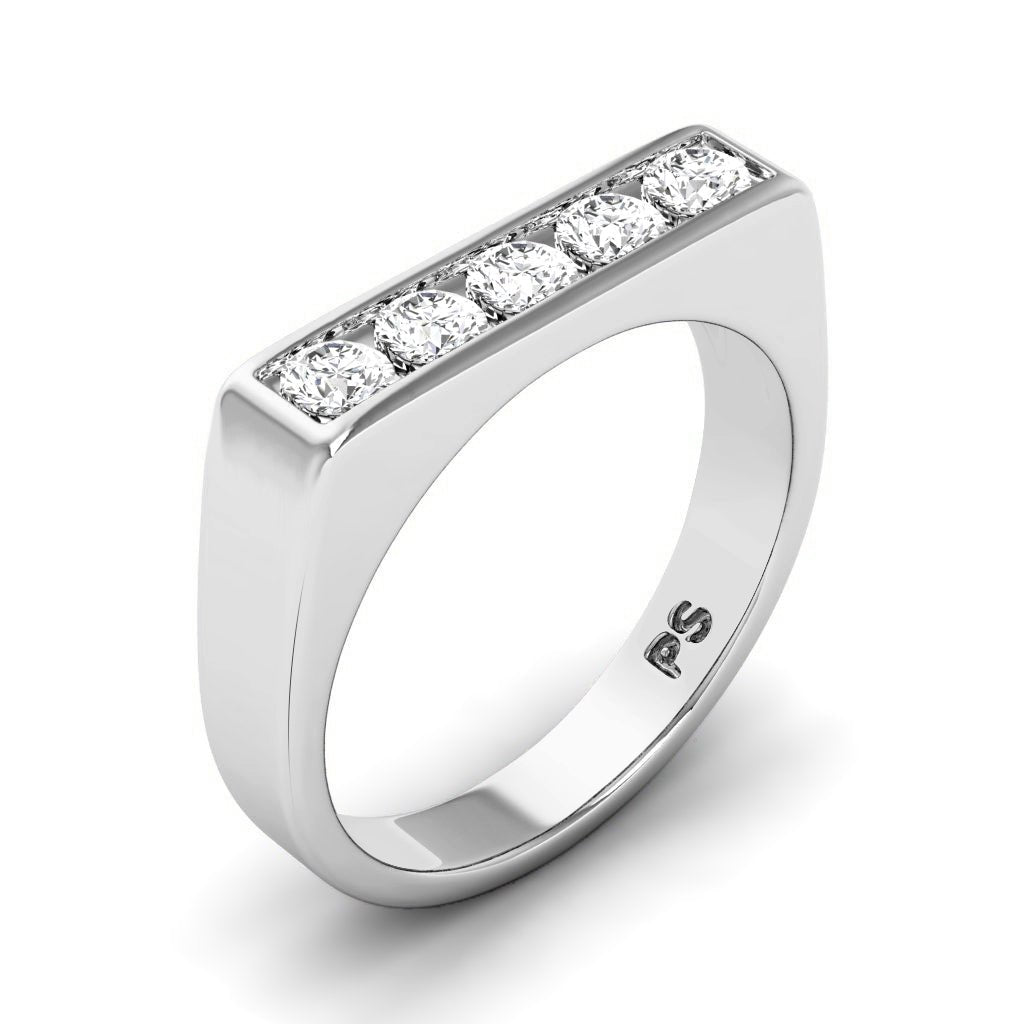 0.50 CT Round Cut Natural Diamonds - Wedding Band - Primestyle.com