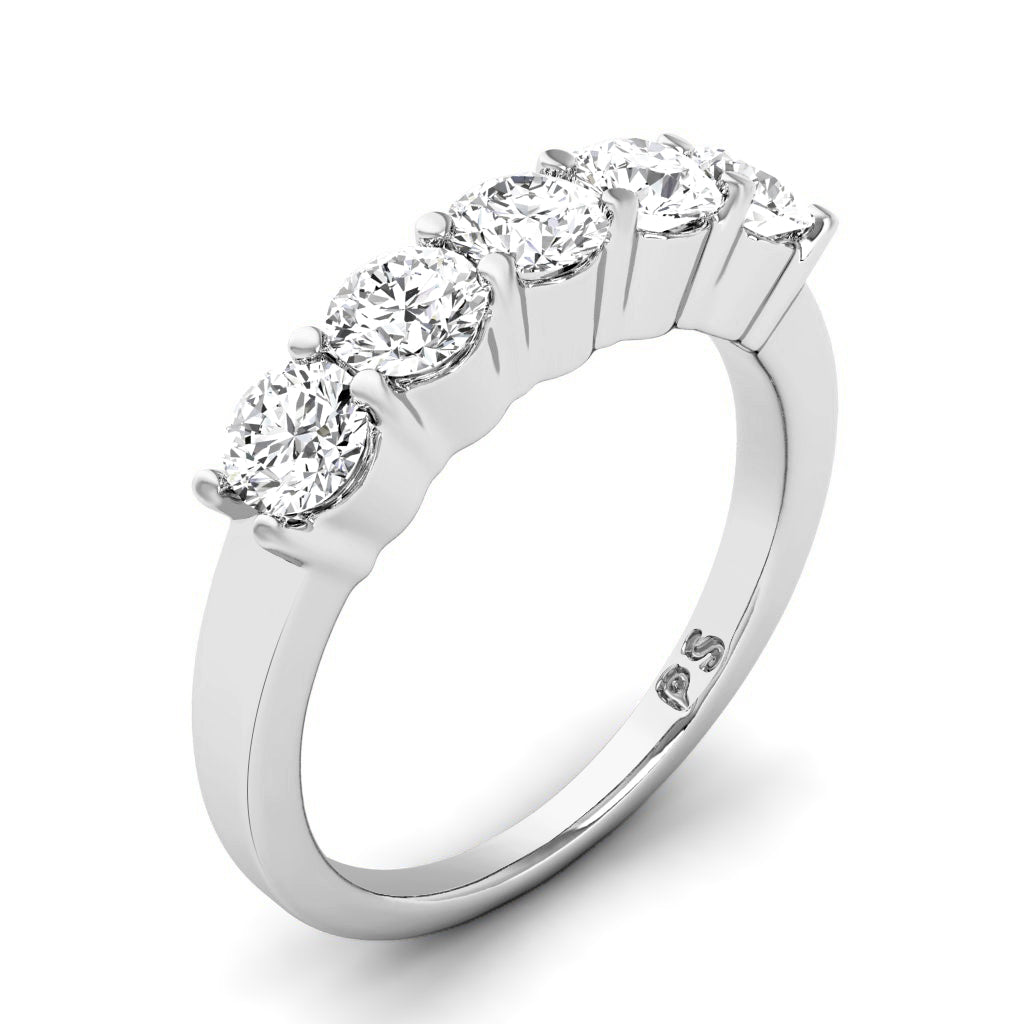 0.80 CT Round Cut Lab Grown Diamonds - Wedding Band