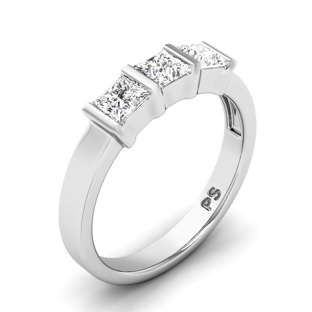 1.05 CT Princess Cut Lab Grown Diamonds - Wedding Band