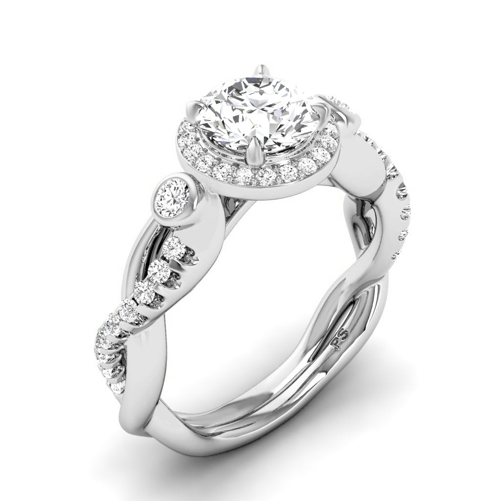 0.97-6.47 CT Round Cut Diamonds - Engagement Ring
