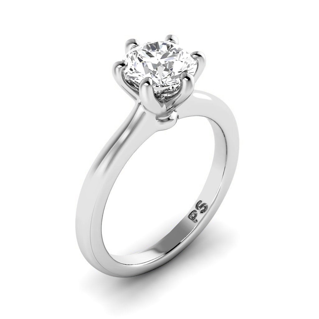 0.50-3.00 CT Round Cut Lab Grown Diamonds - Solitaire Ring