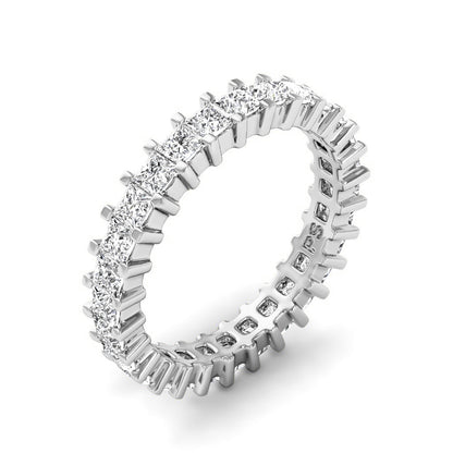 1.90 CT Princess Cut Lab Grown Diamonds - Eternity Ring