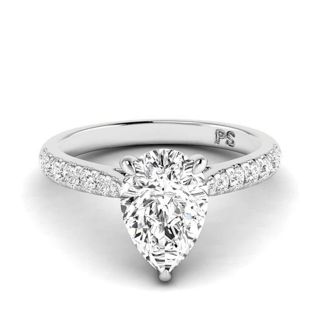 0.85-6.35 CT Pear & Round Cut Diamonds - Engagement Ring