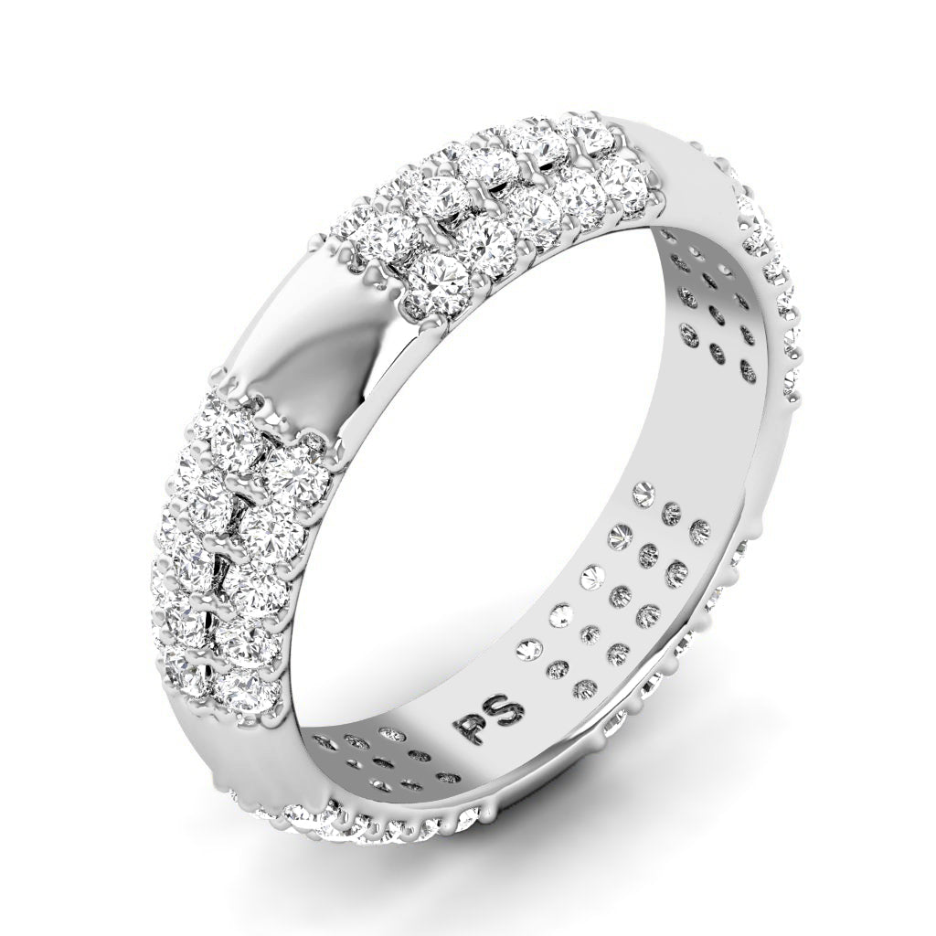 1.50 CT Round Cut Diamonds - Mens Wedding Bands
