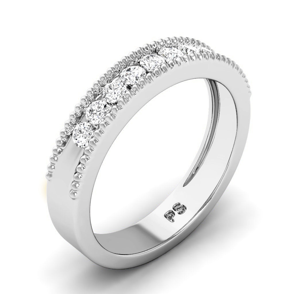 0.45 CT Round Cut Lab Grown Diamonds - Wedding Band