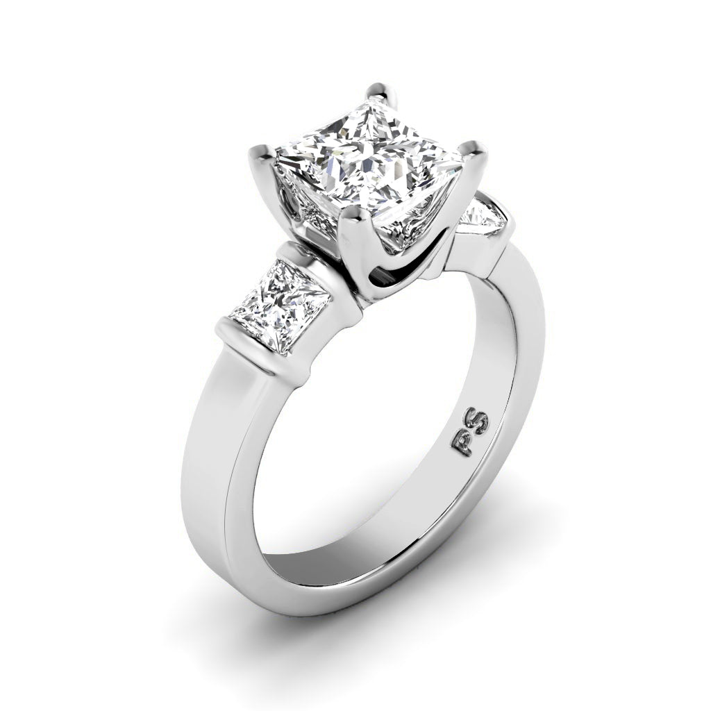 1.00-3.50 CT Princess Cut Lab Grown Diamonds - Engagement Ring