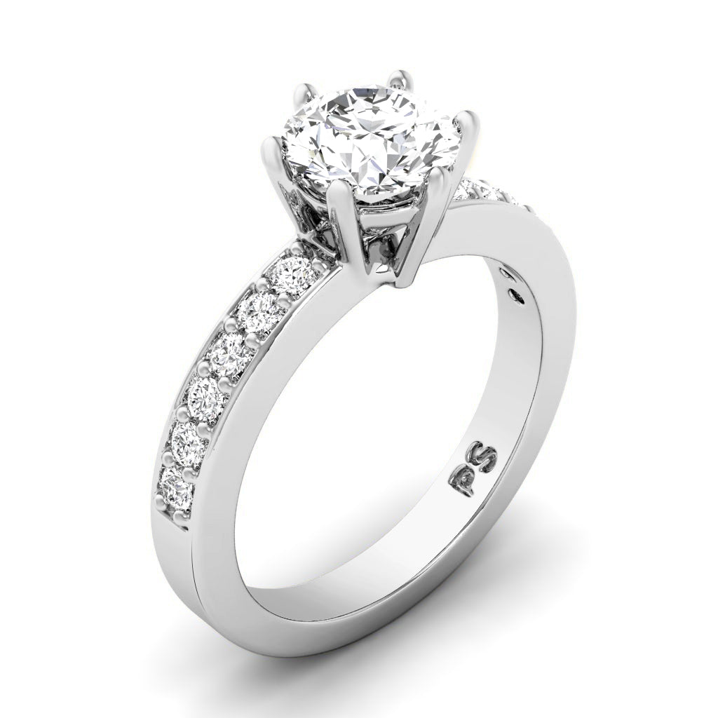 0.60-1.75 CT Round Cut Diamonds - Engagement Ring