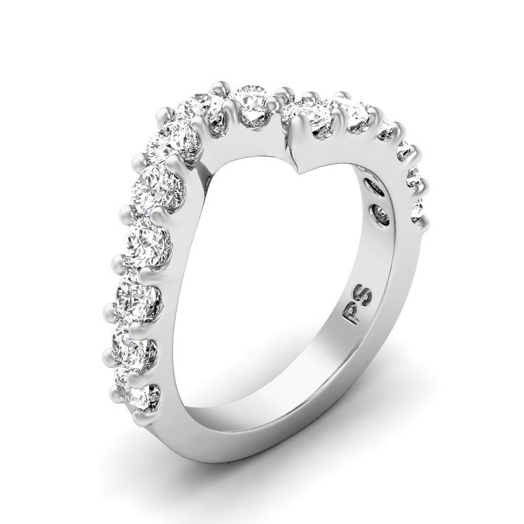 1.30 CT Round Cut Natural Diamonds - Wedding Band