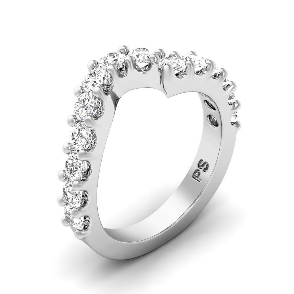 1.30 CT Round Cut Natural Diamonds - Wedding Band - Primestyle.com