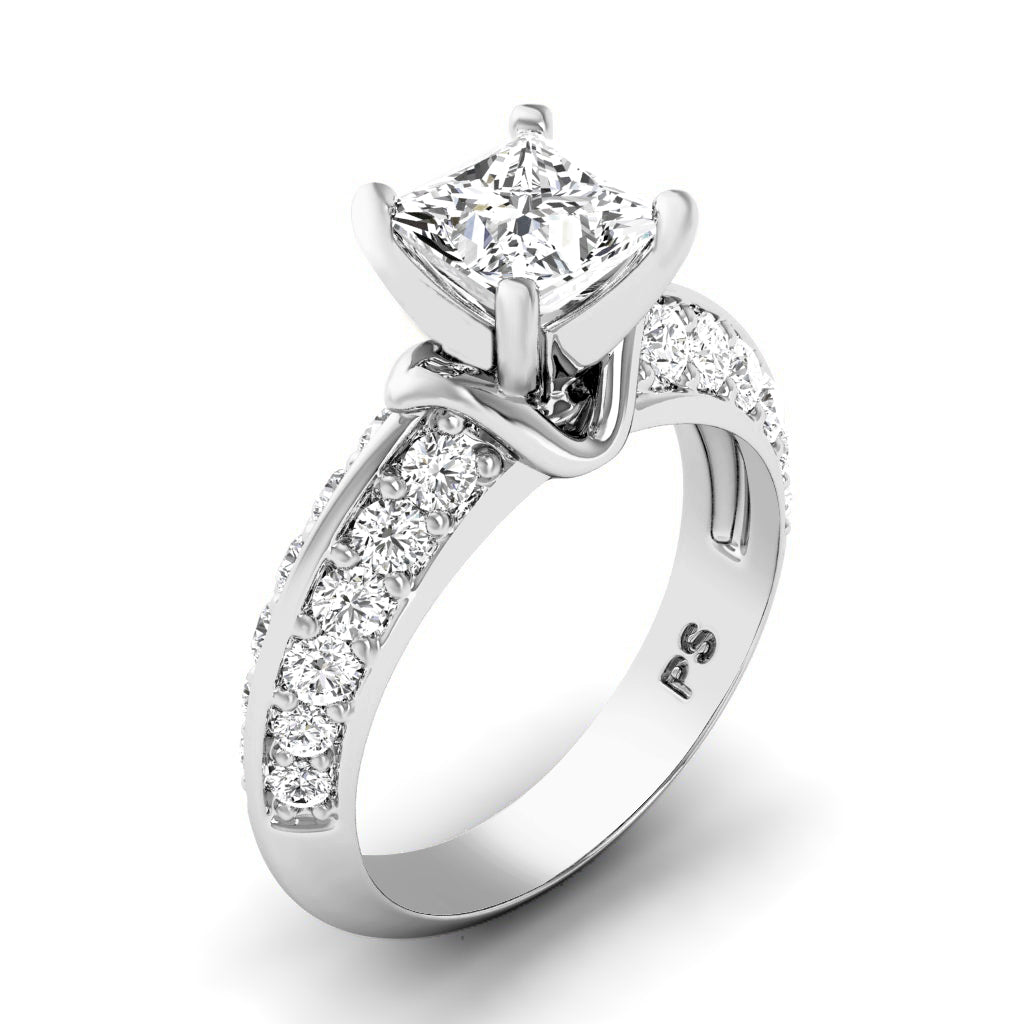 1.00-2.15 CT Round & Princess Cut Diamonds - Engagement Ring