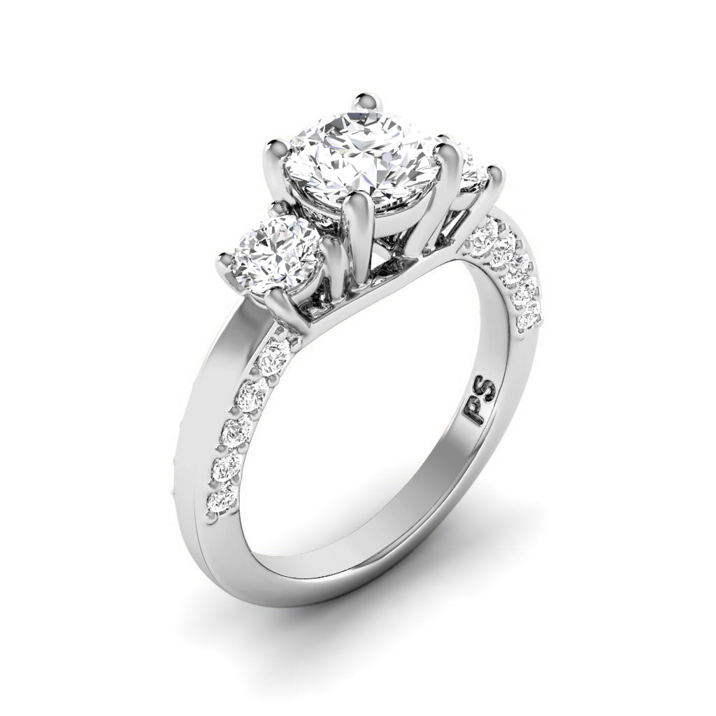 1.25-2.40 CT Round Cut Diamonds - Engagement Ring