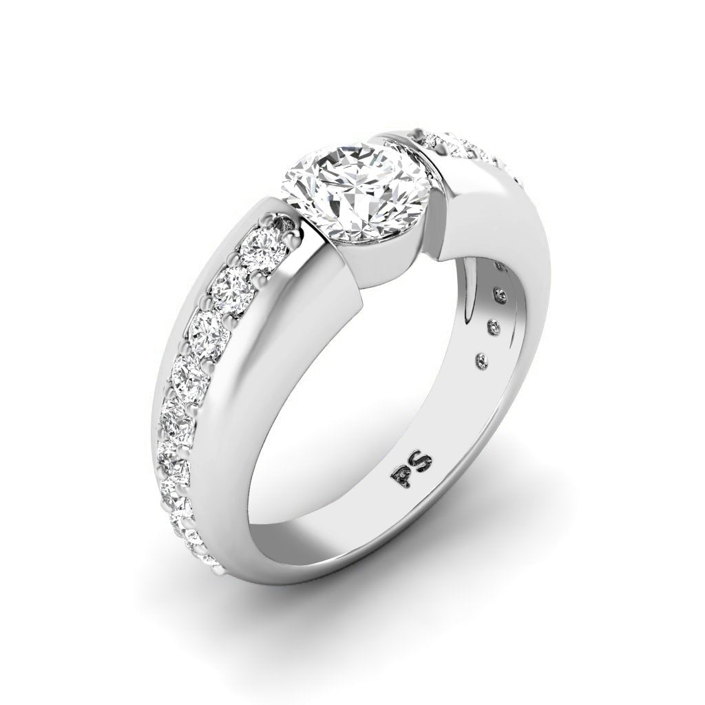 1.00-6.50 CT Round Cut Lab Grown Diamonds - Engagement Ring