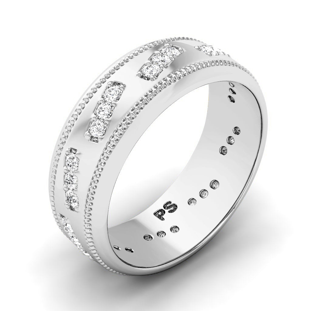 0.50 CT Round Cut Natural Diamonds - Wedding Band