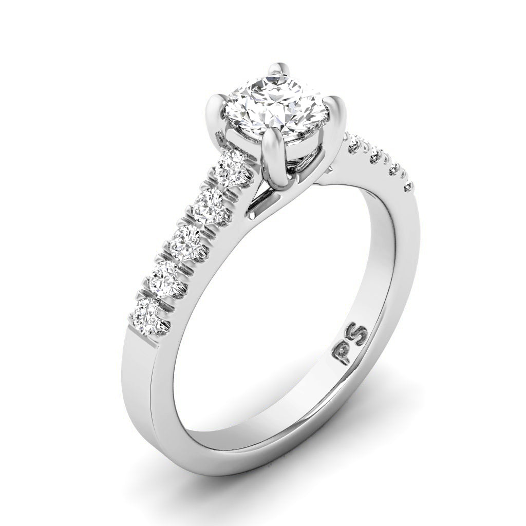 0.60-1.75 CT Round Cut Natural Diamonds - Engagement Ring