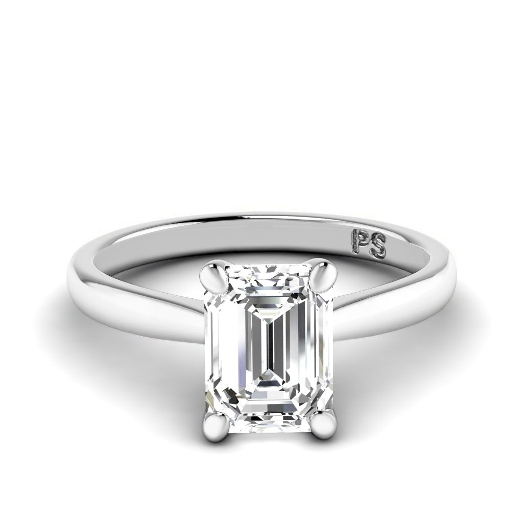 0.50 - 3.00 CT Emerald Cut Lab Grown Diamonds - Solitaire Ring - Primestyle.com