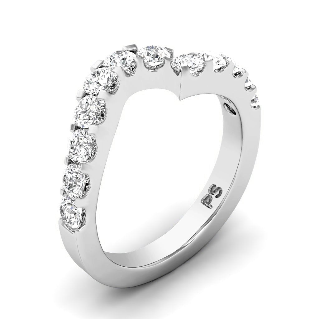 1.10 CT Round Cut Lab Grown Diamonds - Wedding Band - Primestyle.com
