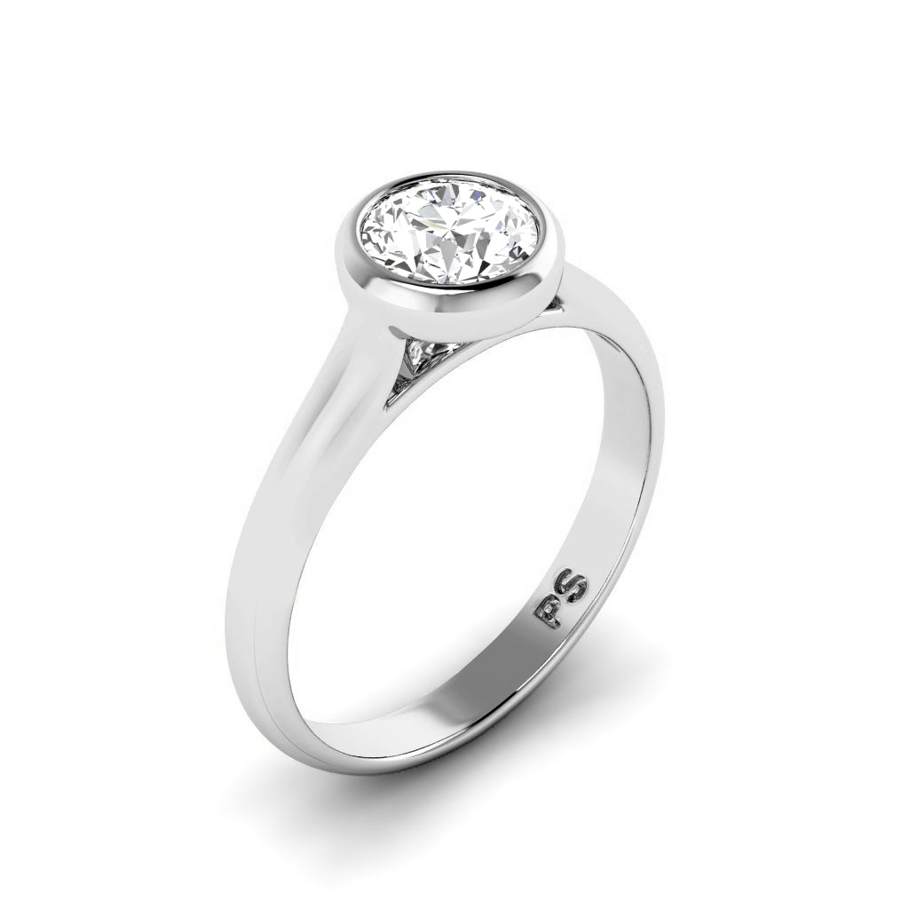 0.35-1.50 CT Round Cut Diamonds - Solitaire Ring