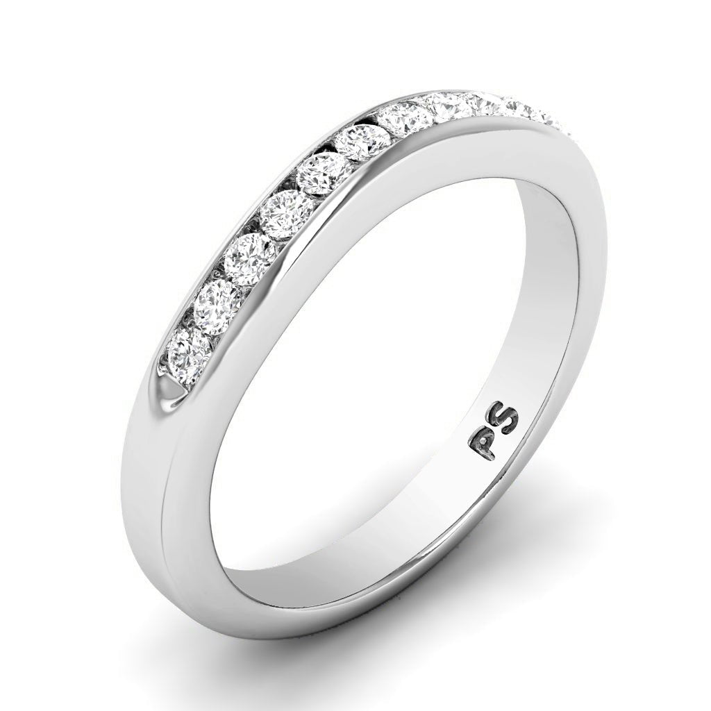 0.30 CT Round Cut Lab Grown Diamonds - Wedding Band - Primestyle.com