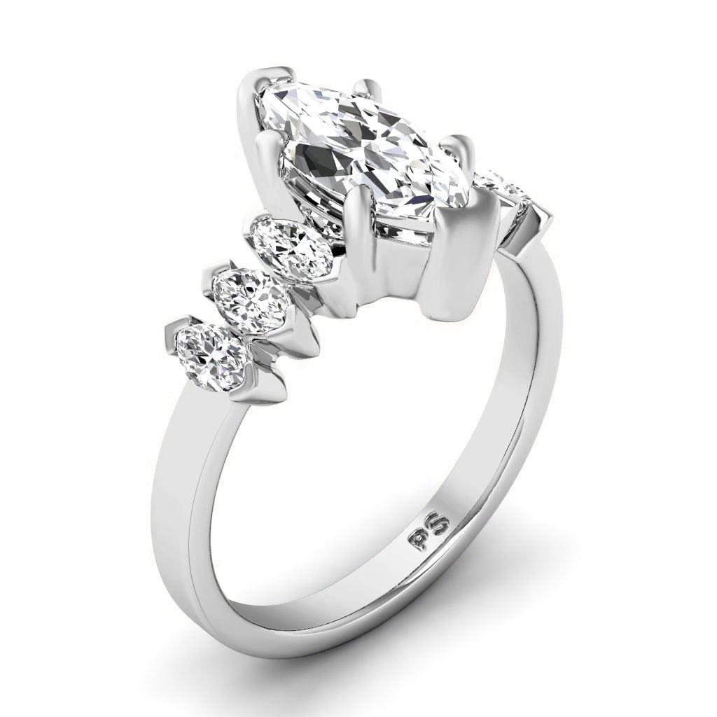 1.35 - 2.50 CT Marquise Cut Natural Diamonds - Engagement Ring - Primestyle.com