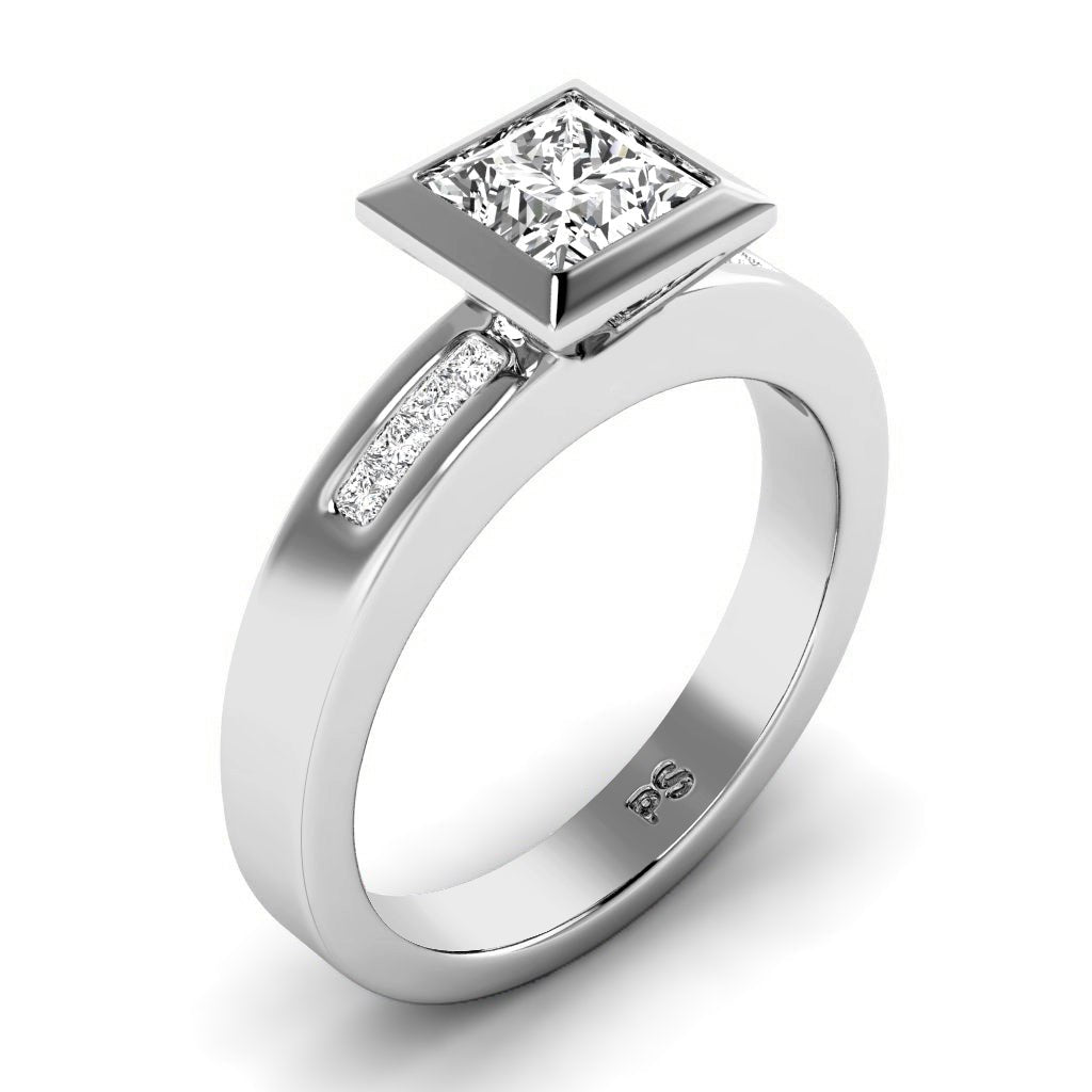 0.70-6.20 CT Princess Cut Lab Grown Diamonds - Engagement Ring