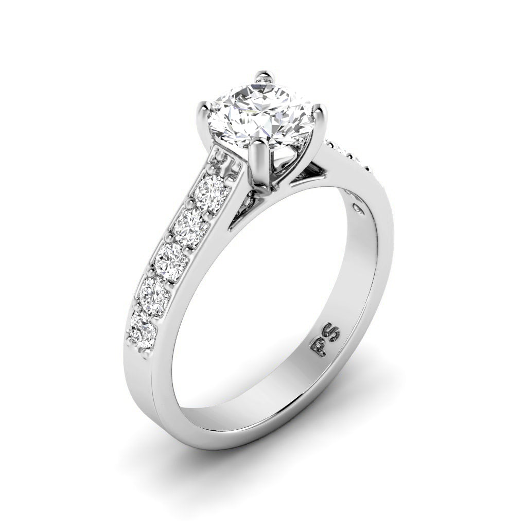 0.95-3.45 CT Round Cut Lab Grown Diamonds - Engagement Ring