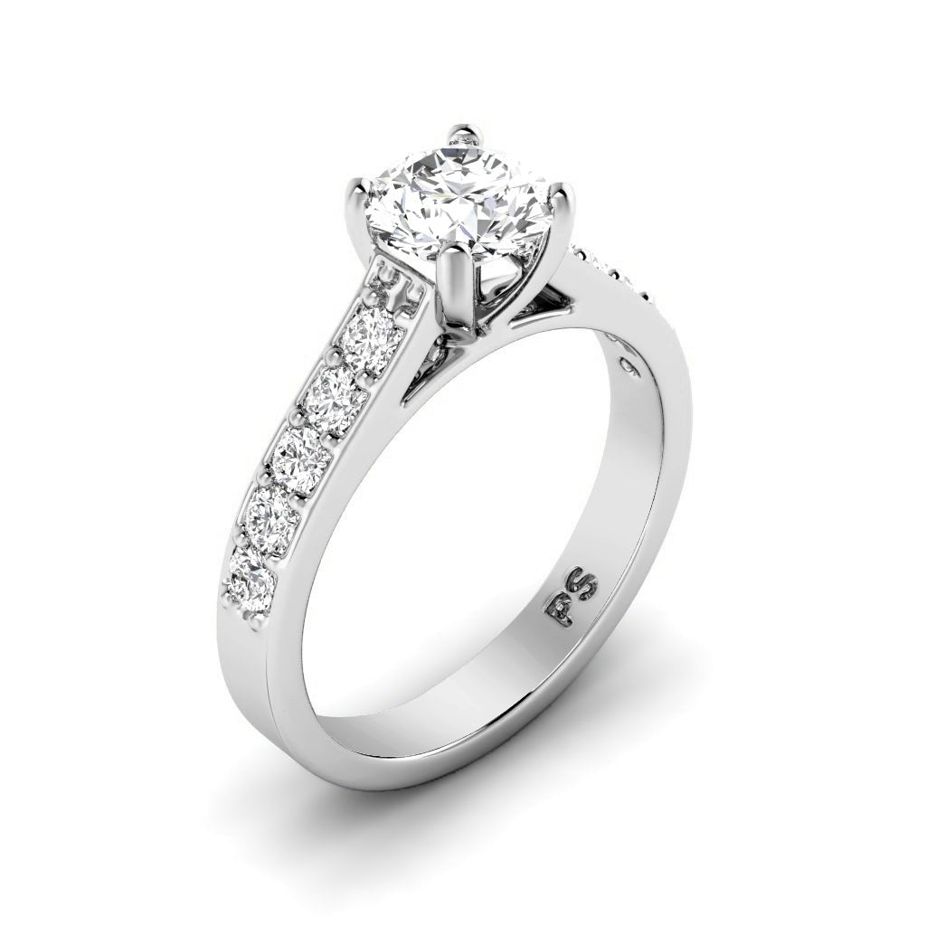 0.95-6.45 CT Round Cut Diamonds - Engagement Ring