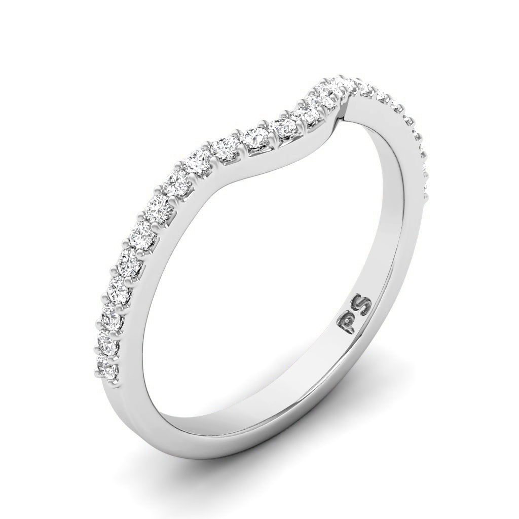 0.25 CT Round Cut Lab Grown Diamonds - Wedding Band