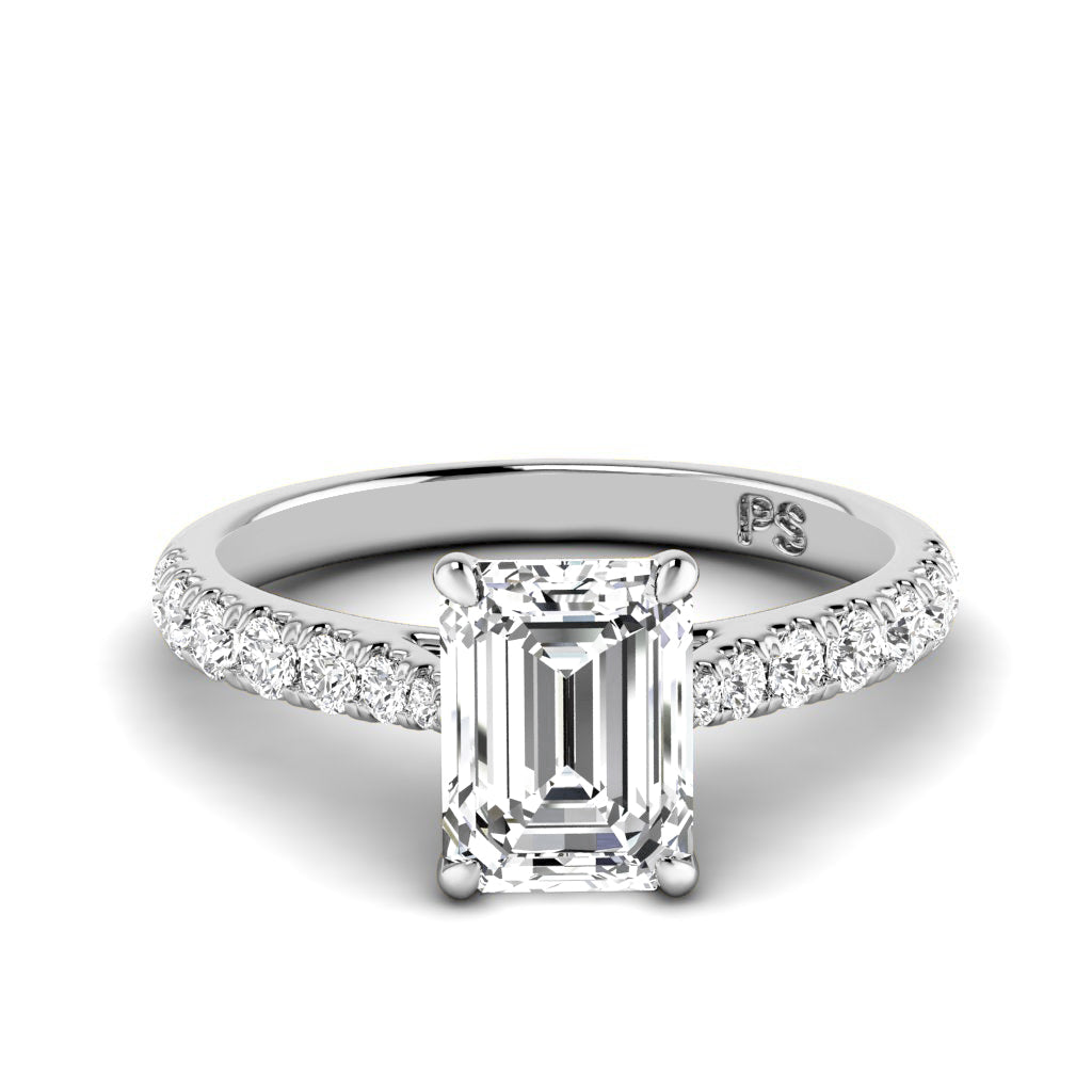 0.85-3.35 CT Round & Emerald Cut Lab Grown Diamonds - Engagement Ring