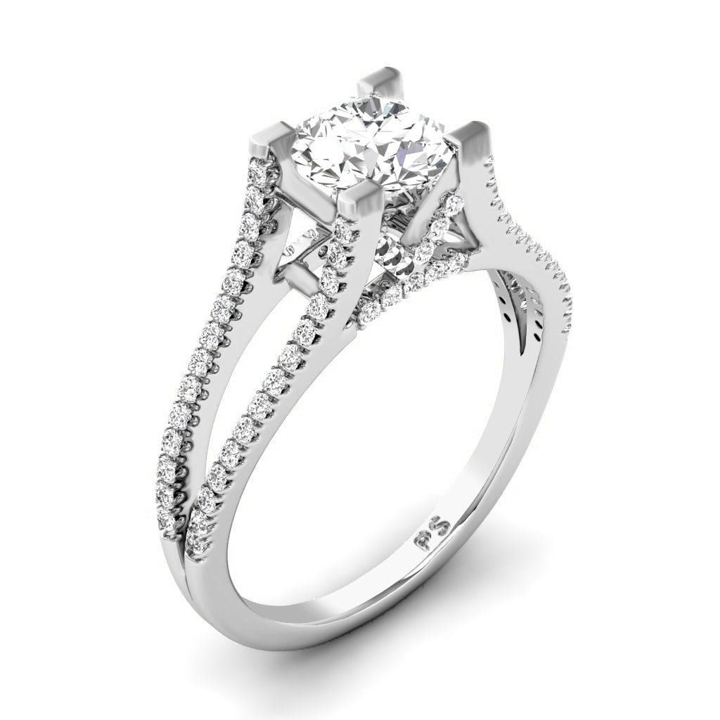 0.90-6.40 CT Round Cut Lab Grown Diamonds - Engagement Ring