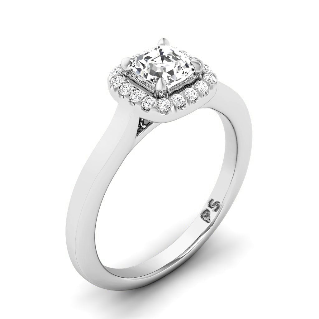 0.50-1.65 CT Ascher & Round Cut Natural Diamonds - Engagement Ring