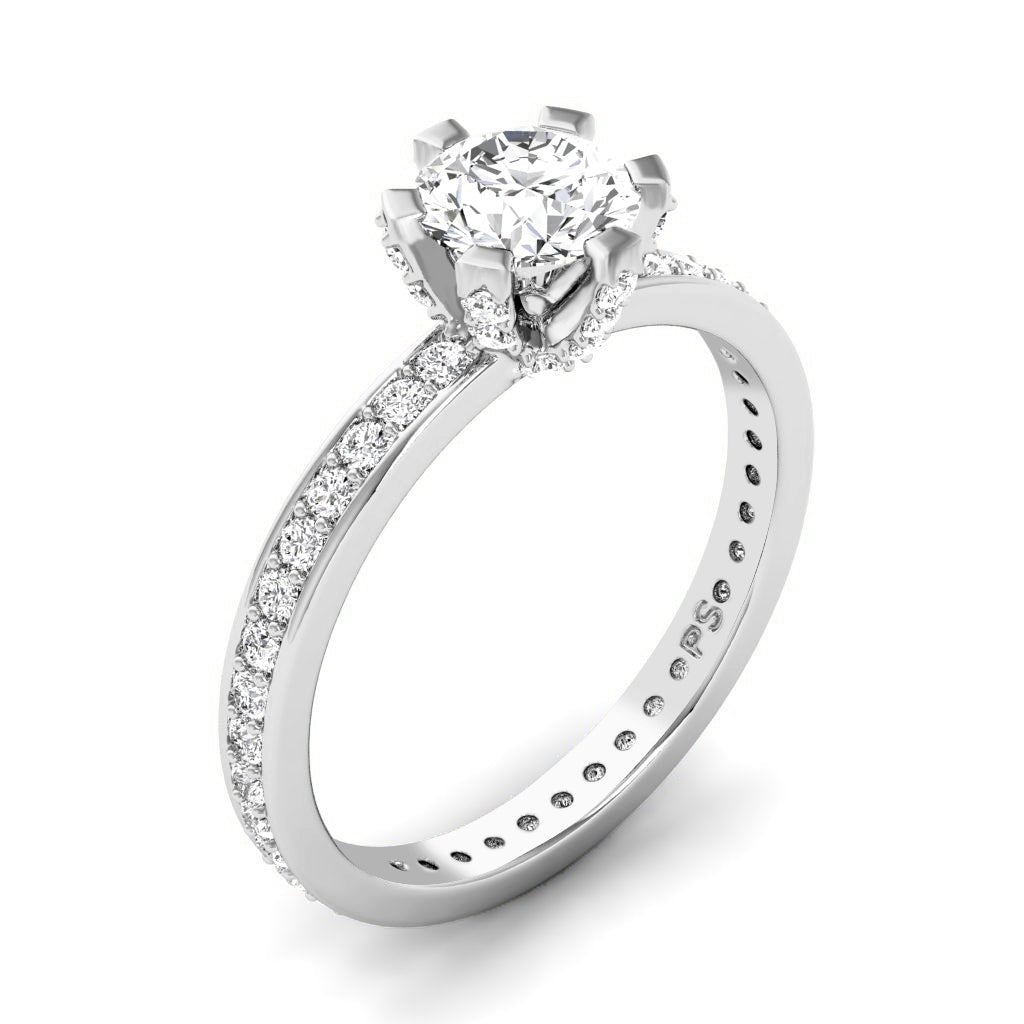 1.05-6.55 CT Round Cut Lab Grown Diamonds - Engagement Ring