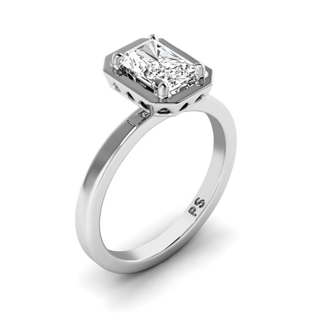 0.35-1.50 CT Radiant Cut Natural Diamonds - Solitaire Rings