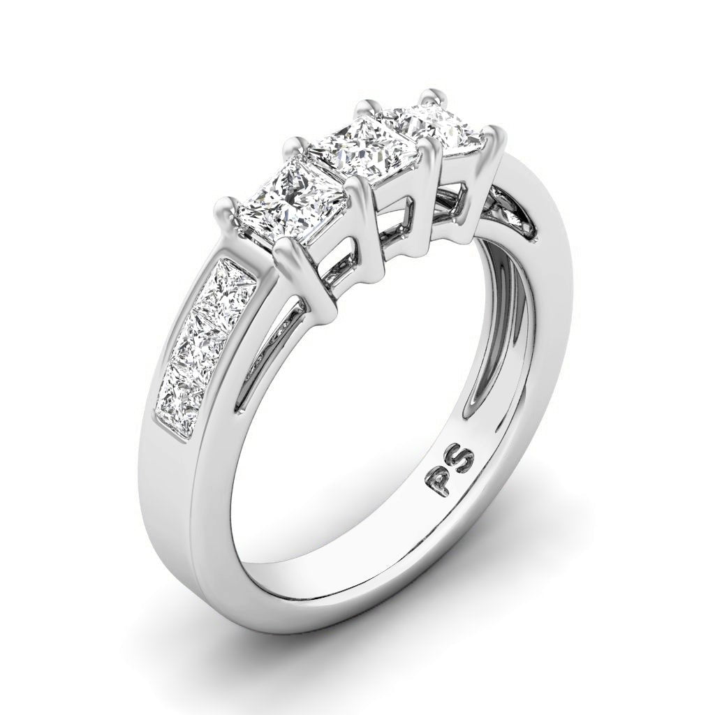 1.10 CT Princess Cut Lab Grown Diamonds - Wedding Band - Primestyle.com