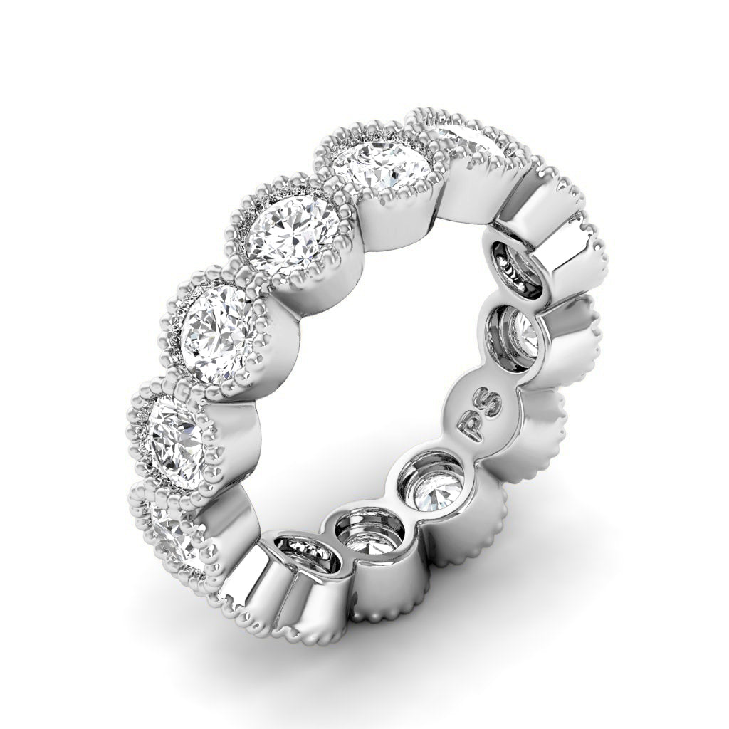 1.50-5.00 CT Round Cut Lab Grown Diamonds - Eternity Ring