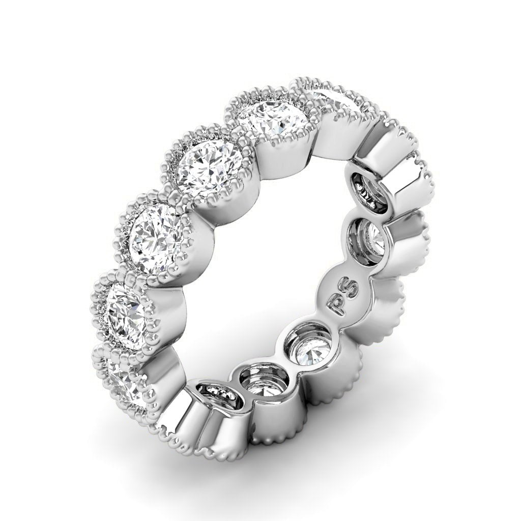 1.50 - 5.00 CT Round Cut Lab Grown Diamonds - Eternity Ring - Primestyle.com