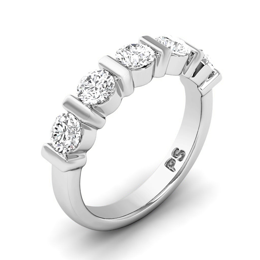 0.80 CT Round Cut Lab Grown Diamonds - Wedding Band