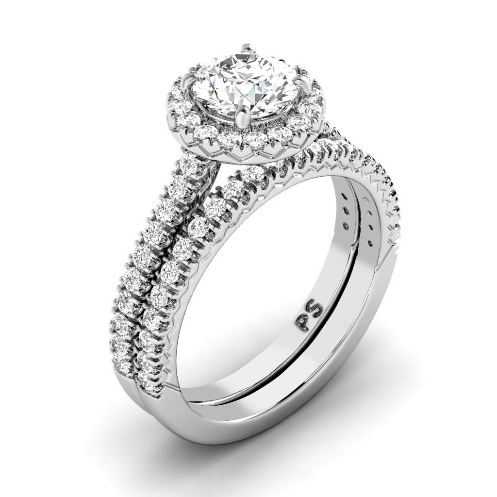 1.20-6.70 CT Round Cut Diamonds - Bridal Set