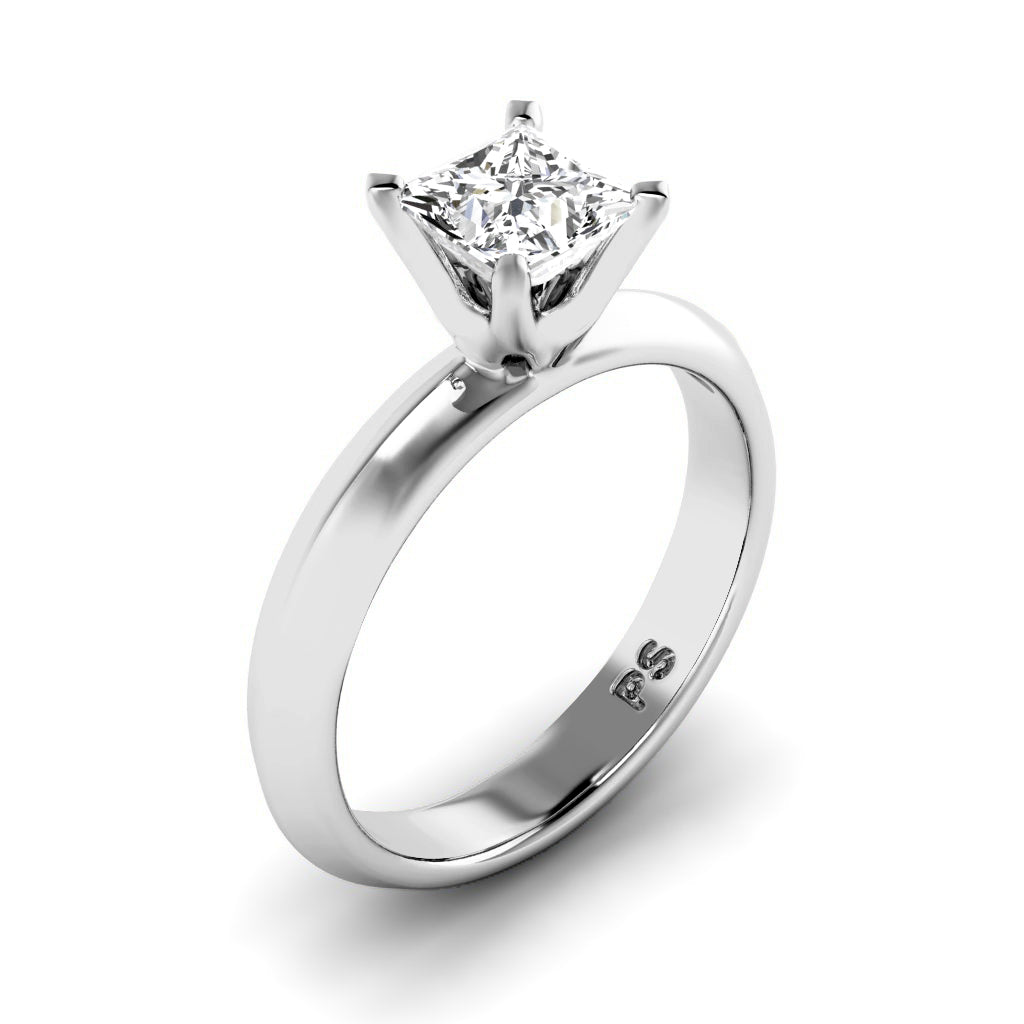 0.35-1.50 CT Princess Cut Diamonds - Solitaire Ring