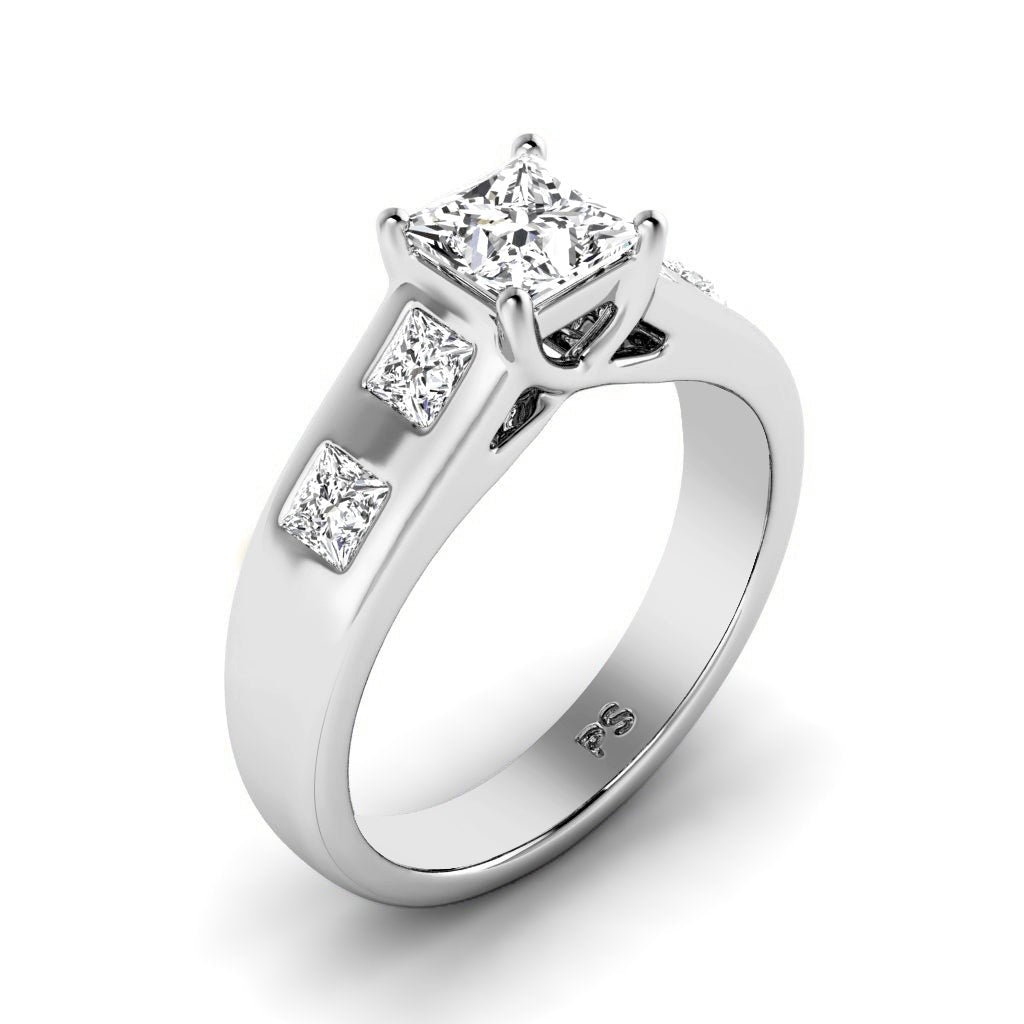0.85 - 2.00 CT Princess Cut Natural Diamonds - Engagement Ring - Primestyle.com