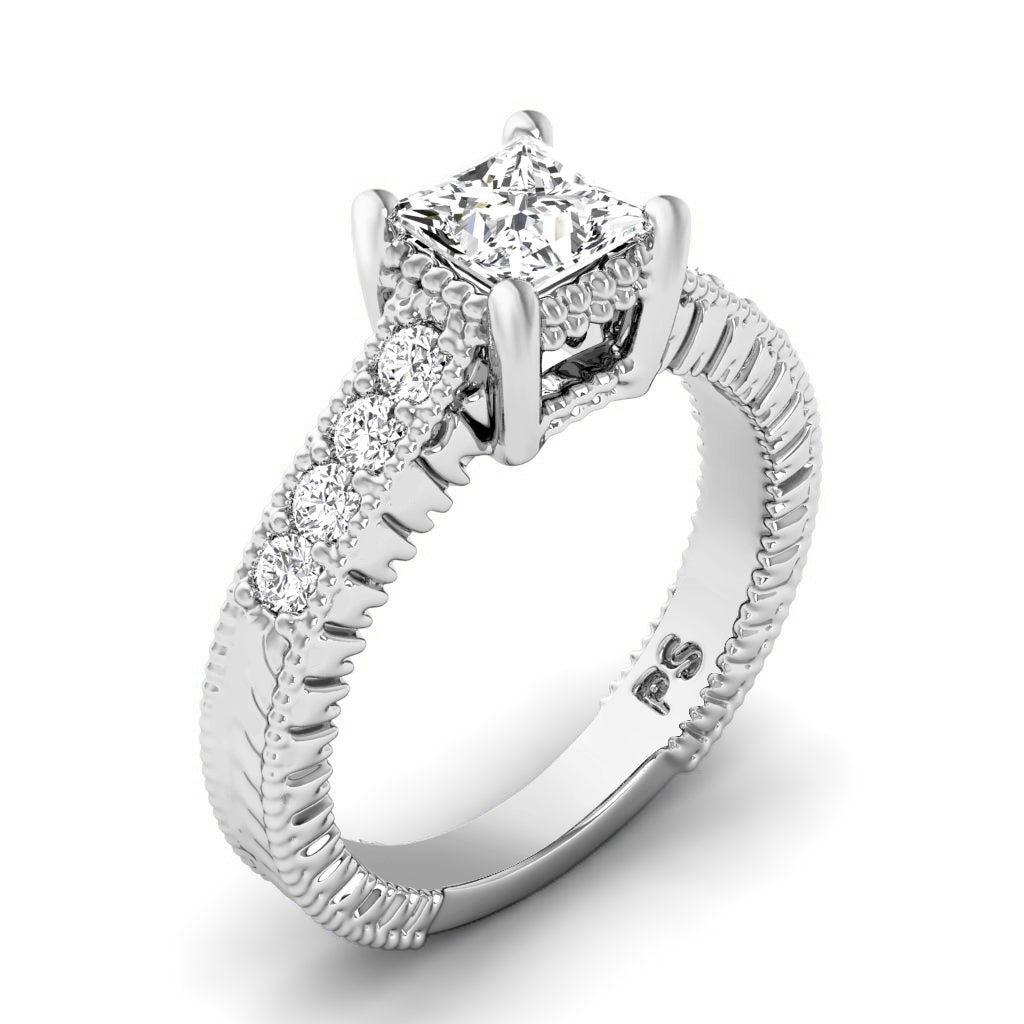 0.80-6.30 CT Princess & Round Cut Diamonds - Engagement Ring